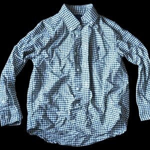 Ralph Lauren Green and White Checkered Shirt